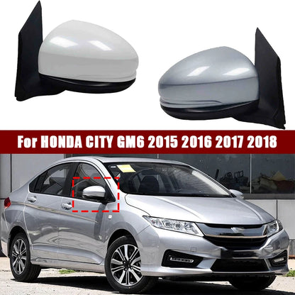 Car Rearview Side Mirror Assy For HONDA CITY GM6 2015 2016 2017 2018 Auto 3-wire Without LED / 5-wire With LED Light
