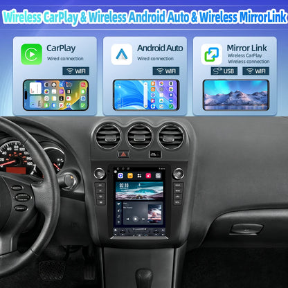 Vertical Screen 9.7'' For Nissan Altima 2008-2012 Carplay GPS Navigation Frame Car Radio Player Multimedia 4G WIFI BT Android