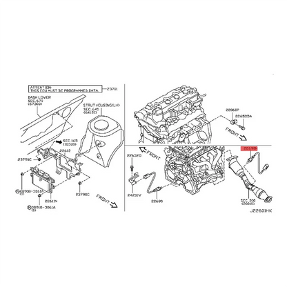 Downstream Oxygen Sensor for Infiniti & Nissan — 22690-EN200