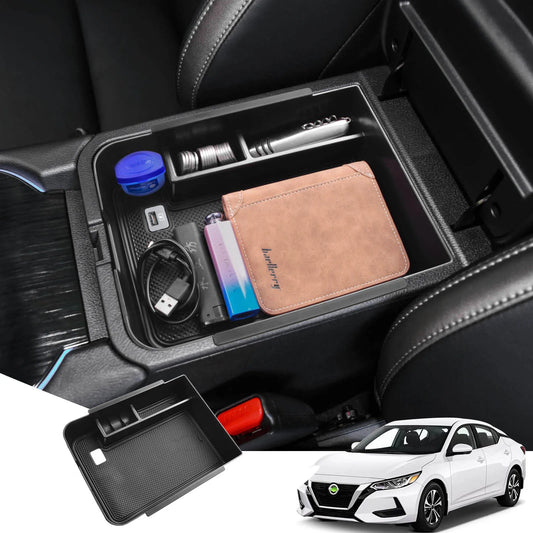 Center Console Organizer Tray for Nissan Sentra 2020–2024 – Black