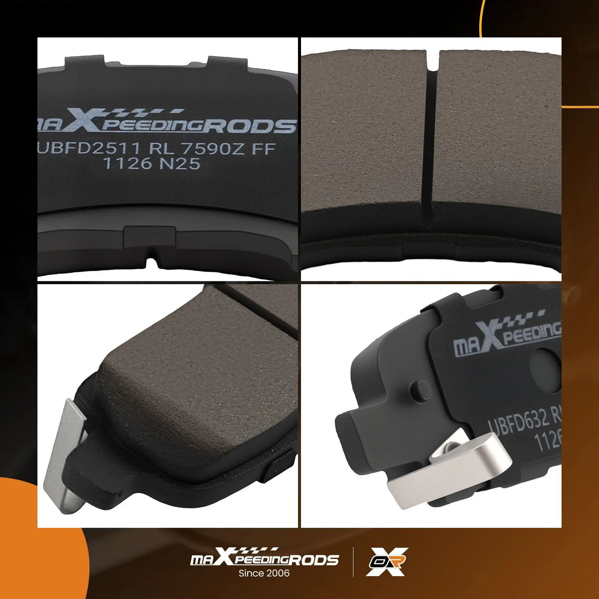 Front & Rear Ceramic Brake Pads for Nissan Rogue Sport 2017-2020