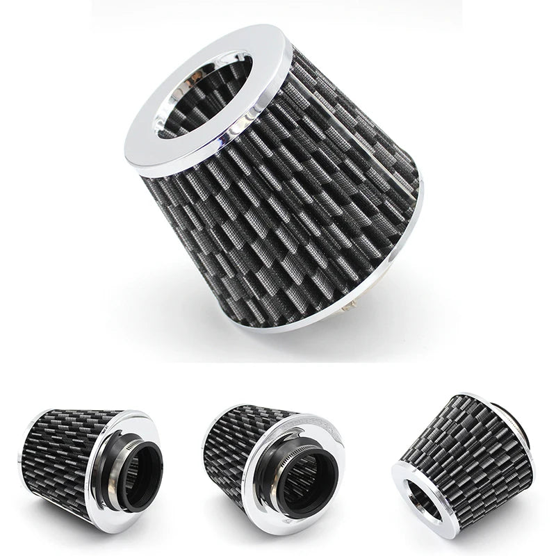 3"  76mm Universal Car Racing Cold Air Intake System Turbo Induction Pipe Tube Kit Cone High Flow Performace Air Filter Inlet