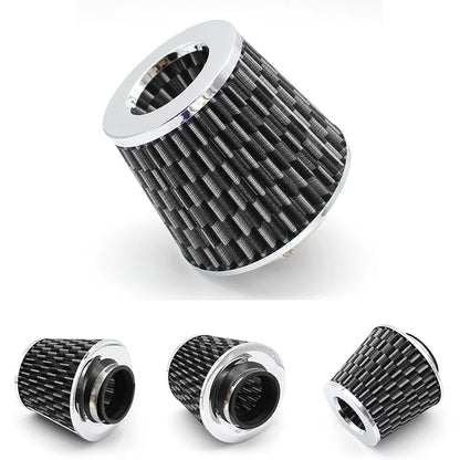 3"  76mm Universal Car Racing Cold Air Intake System Turbo Induction Pipe Tube Kit Cone High Flow Performace Air Filter Inlet