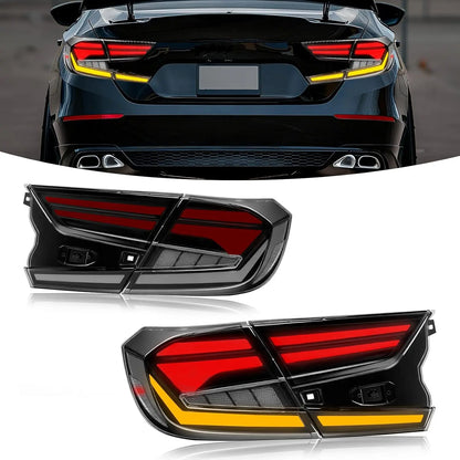 LED Tail LightS for Honda Accord 10th Gen Sedan 2018-2022 Startup Animation Taillight Dynamic Turn Signal Brake Reverse Lights